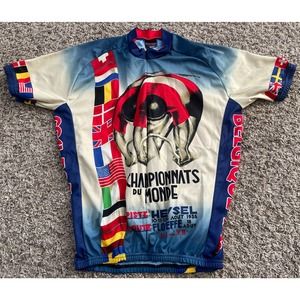 Horton Collection Championnats Du Monde Retro 1935 XL 3/4 Zip Cycling Jersey